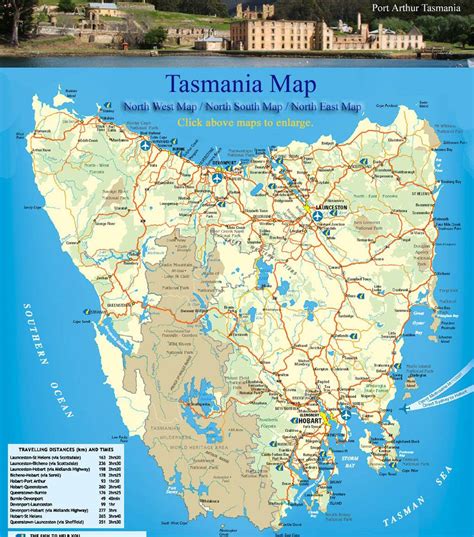 Printable Map Tasmania